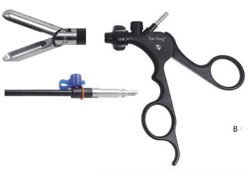 Затискач ухоплюючий (вставка 360 мм, оболонка, ручка), ложкоподібні бранші, оберт 360 град, діам 5 мм, довж 330 мм, з кремальжрою, монополярний, лапароскопічний